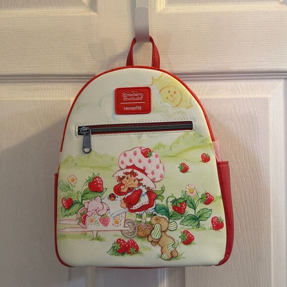Strawberry Shortcake Loungefly Mini Backpack Wheelbarrow NWT Red main image 8
